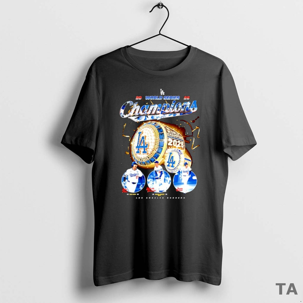 Top Los Angeles Dodgers Rings Shohei Ohtani Yoshinobu Yamamoto And Freddie Freeman World Series 2025 T-Shirts, Hoodie,...