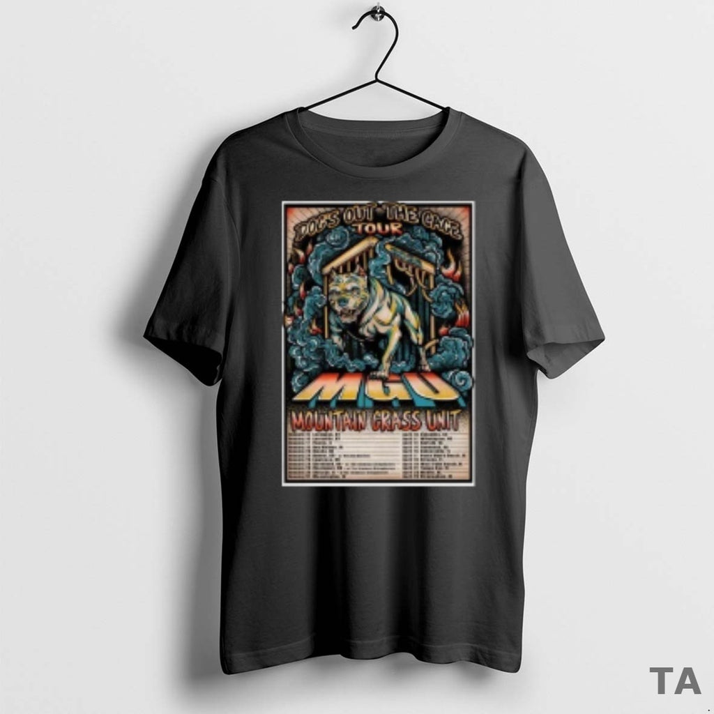 Top Mountain Grass Unit Dogs Out The Cage 2026 Tour T Shirt Sweater
