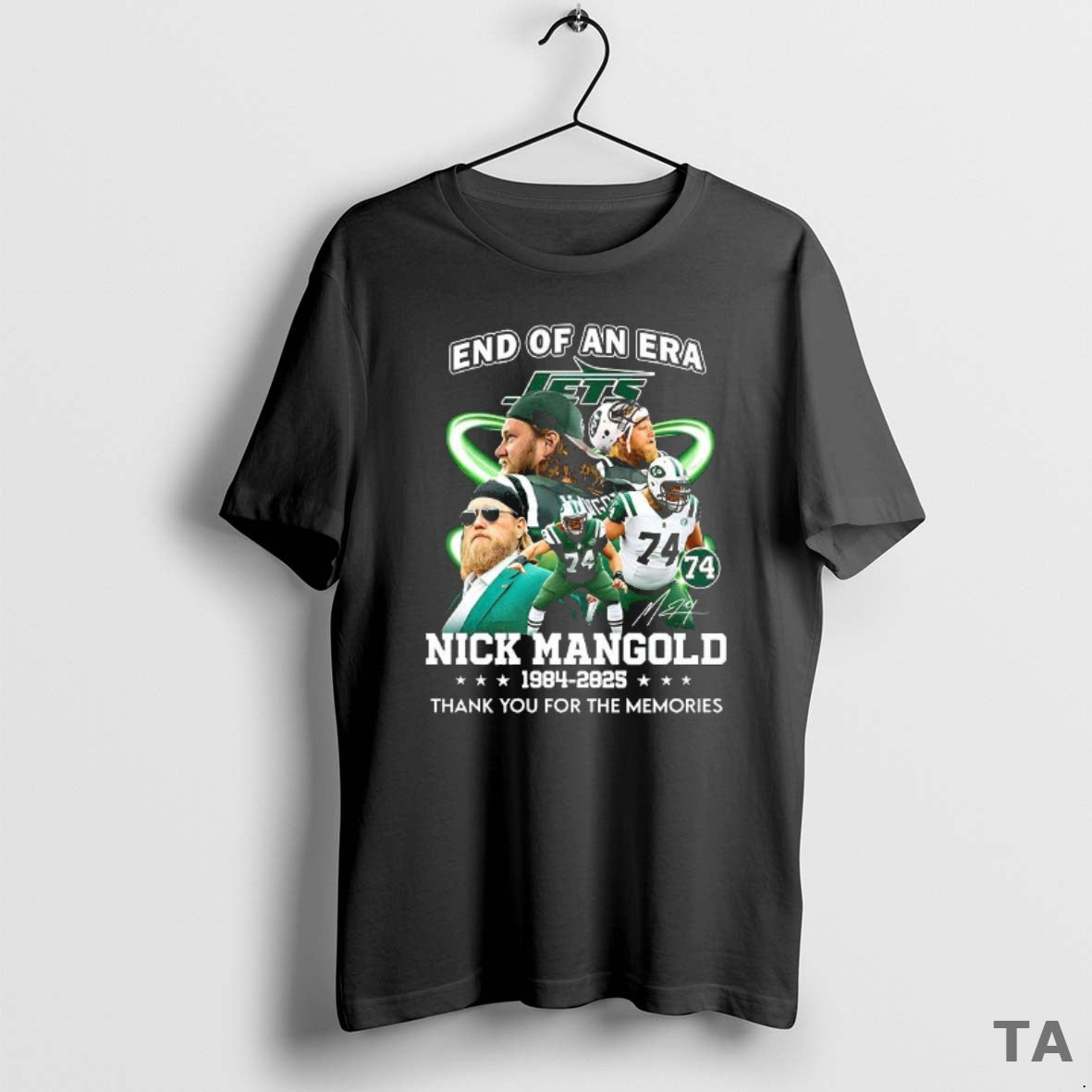 Top Nick Mangold End Of An Era Thank You For The Memories 2025 Signature T-Shirts, Hoodie, Sweatshirt | InkNestWear.com