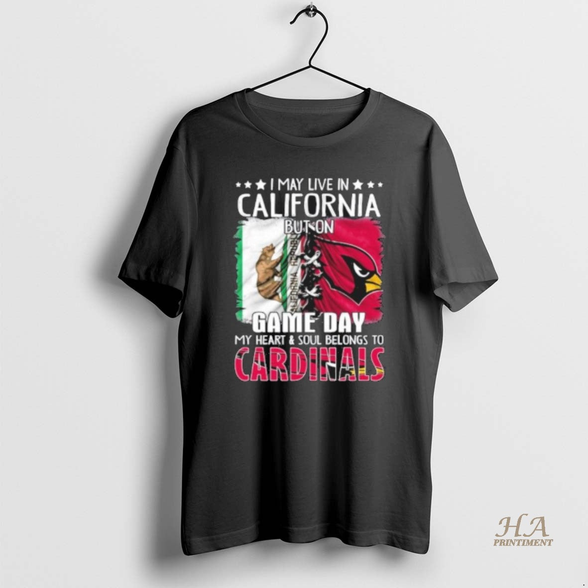 Top Official I May Live In California But On Gameday My Heart And Soul Belongs T-Shirts, Hoodie, Sweatshirt | InkNestWear.com