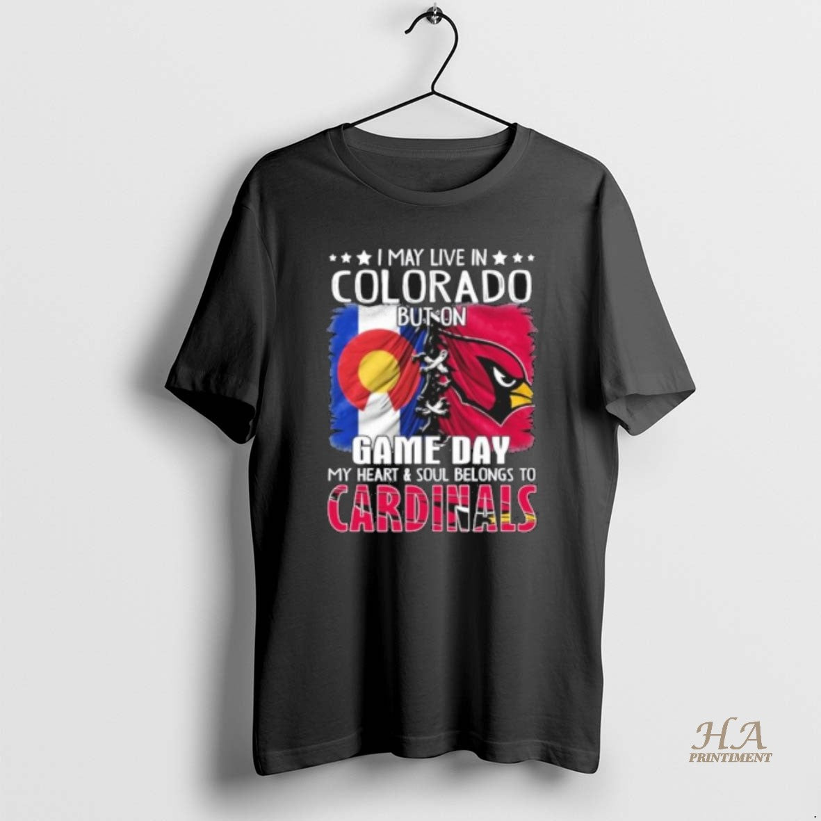 Top Official I May Live In Colorado But On Gameday My Heart And Soul Belongs T-Shirts, Hoodie, Sweatshirt | InkNestWear.com