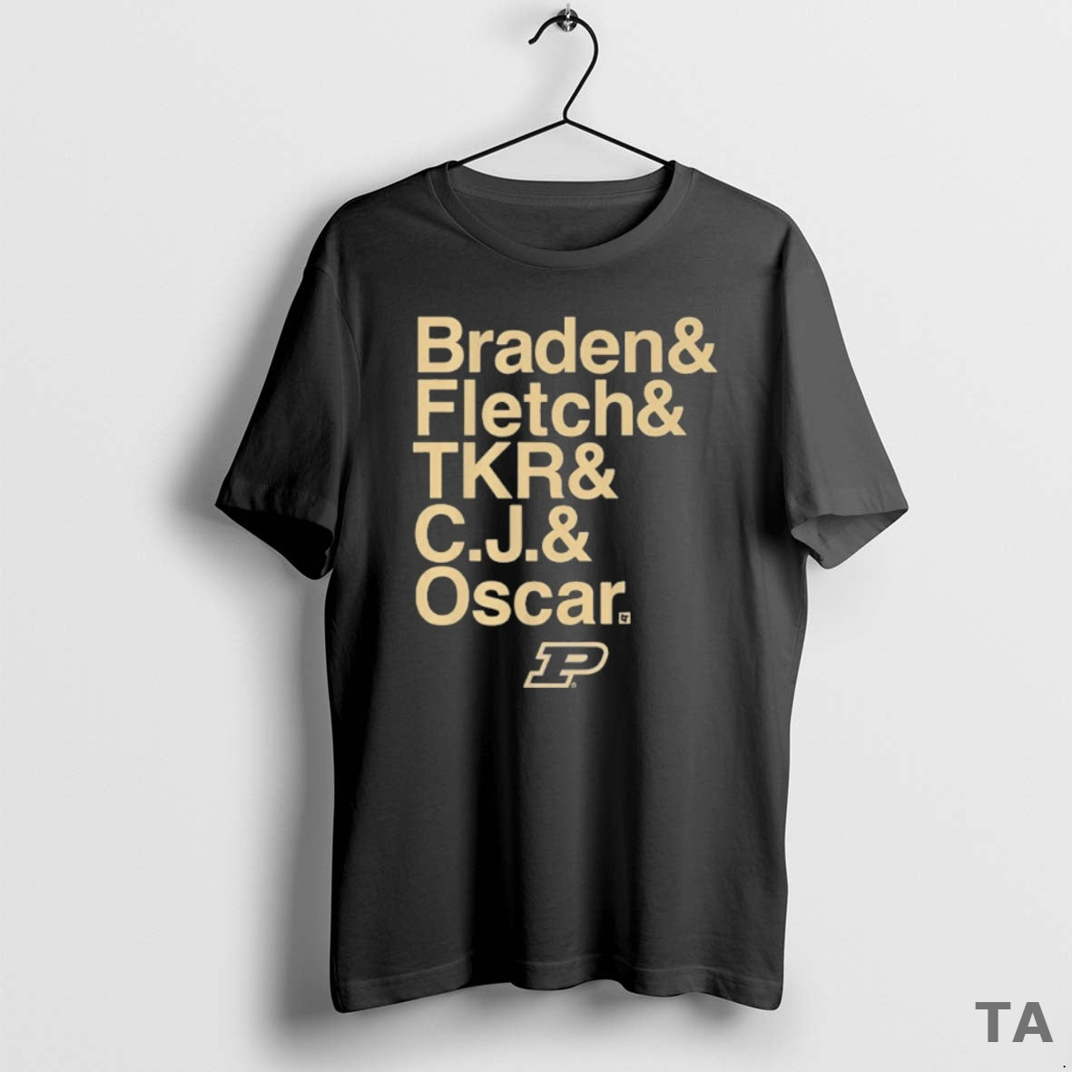 Top Purdue Boilermakers Braden Fletch Tkr Cj And Oscar Ampersand Stars 2025 26 T-Shirts, Hoodie, Sweatshirt | InkNestWear.com