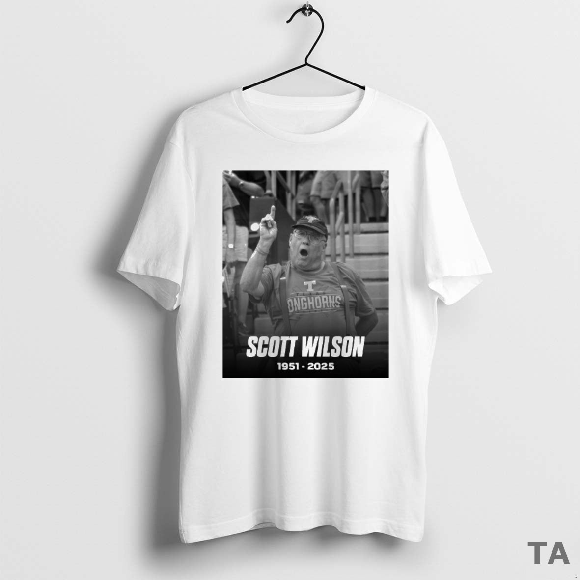 Top Rest In Peace Scott Wilson The Greatest Texas Fan Of All Time 1951 2025 T-Shirts, Hoodie, Sweatshirt | InkNestWear.com