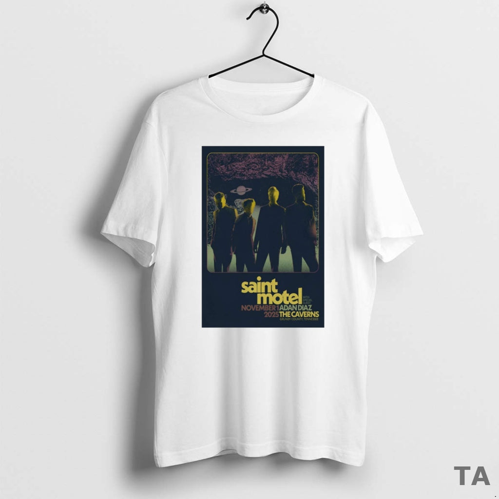 Top Saint Motel Adan Diaz At The Caverns On November 1 2025 Grundy County Tn T-Shirts, Hoodie, Sweatshirt | InkNestWear.com