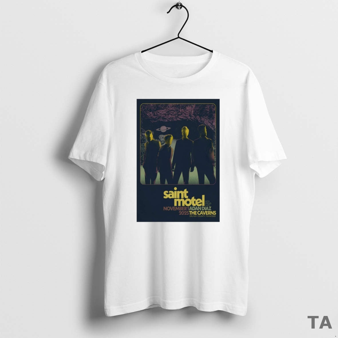 Top Saint Motel Adan Diaz At The Caverns On November 1 2025 Grundy County Tn T-Shirts, Hoodie, Sweatshirt | InkNestWear.com