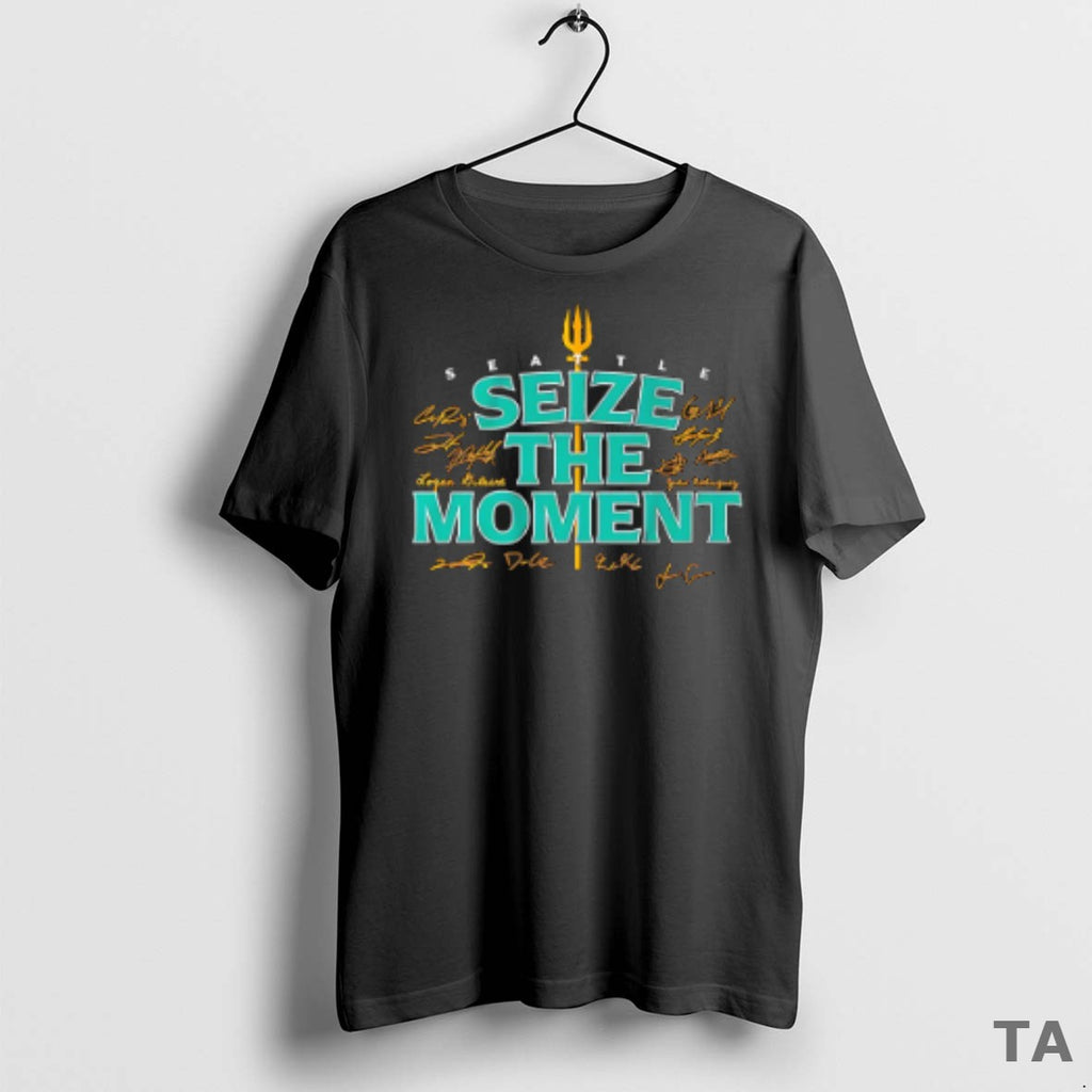 Top Seattle Mariners Baseball Seize The Moment Players Signature T Shirt Sweater