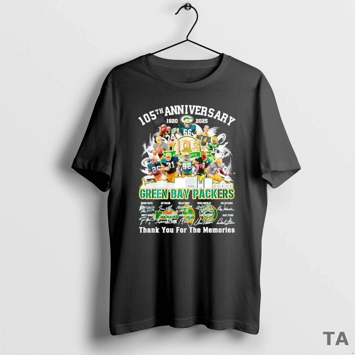 Top Skyline 105th Anniversary 1920 2025 Green Bay Packers Thank You Memories T-Shirts, Hoodie, Sweatshirt