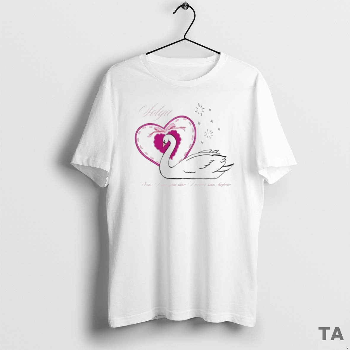 Top Solya Now I See You Like I Never Saw Before Silver Swan Heart T-Shirts, Hoodie, Sweatshirt | InkNestWear.com