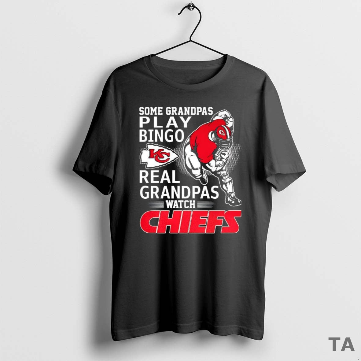 Top Some Grandpas Play Bingo Real Grandpas Watch Kansas City Chiefs Football Mascot T-Shirts, Hoodie, Sweatshirt