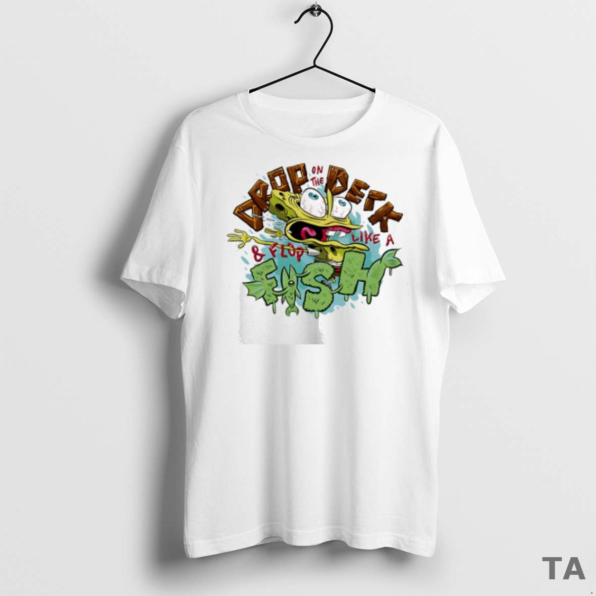 Top Sponge Drop On The Deck And Flop Like A Fish T Shirt Sweater