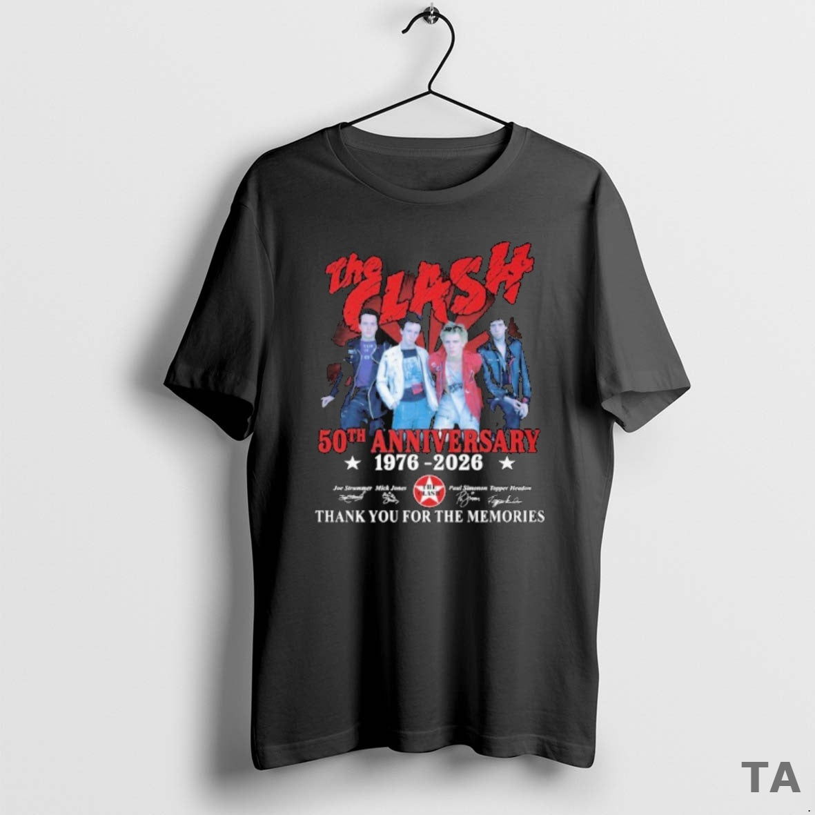 Top The Clash 50 Years Anniversary 1976_e2_80_932026 Thank You For The Memories Signatures T-Shirts, Hoodie, Sweatshirt