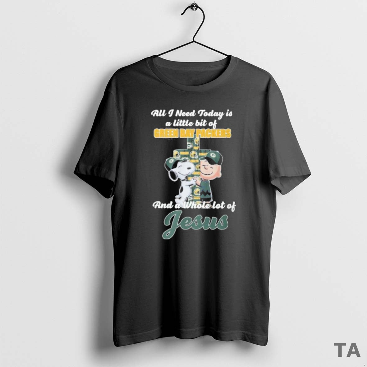 Top The Peanuts All I Need Today Is A Little Bit Of Green Bay Packers T-Shirts, Hoodie, Sweatshirt | InkNestWear.com