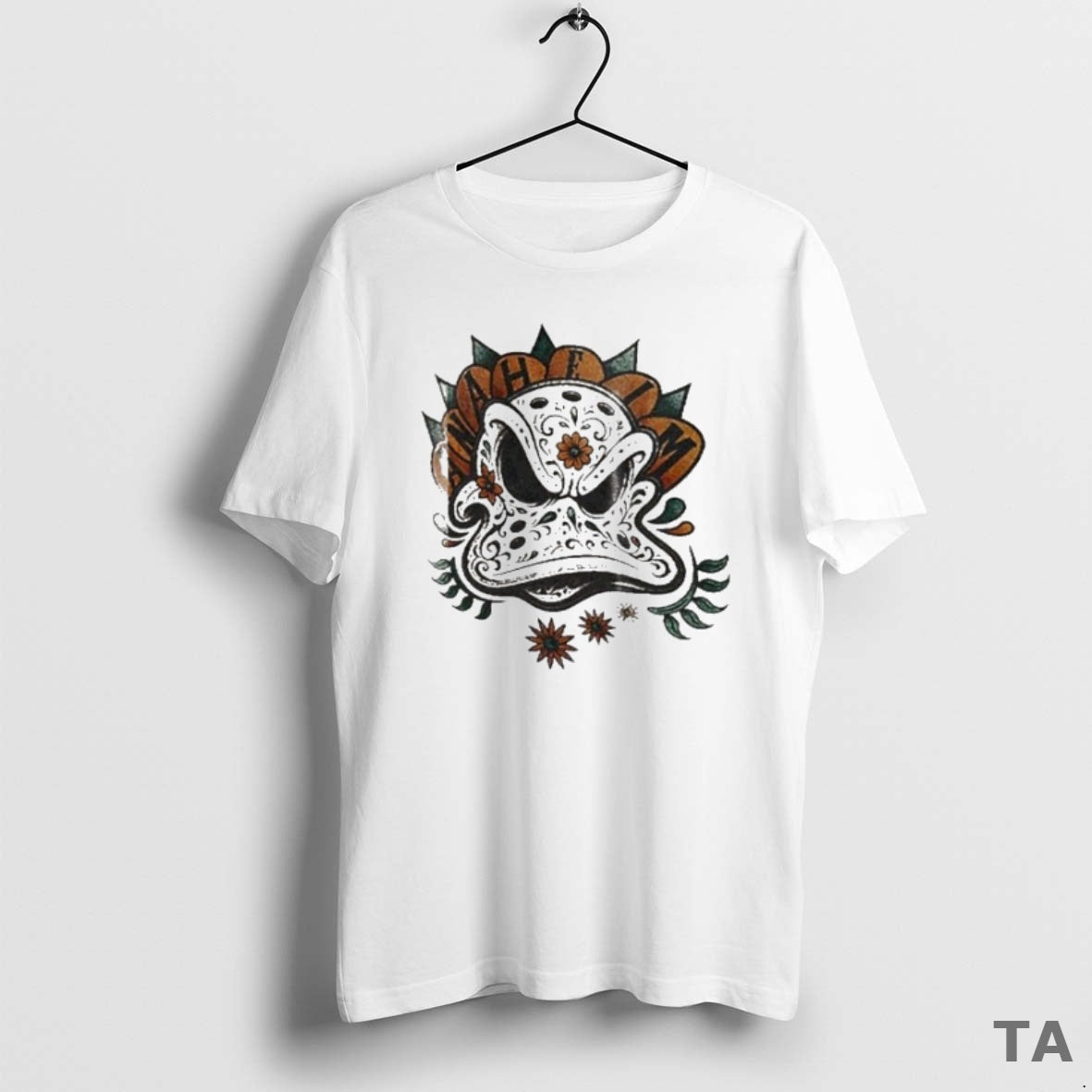 Top The Pond Press X Anaheim Ducks Dia De Los Muertos Day Of The Dead T-Shirts, Hoodie, Sweatshirt | InkNestWear.com