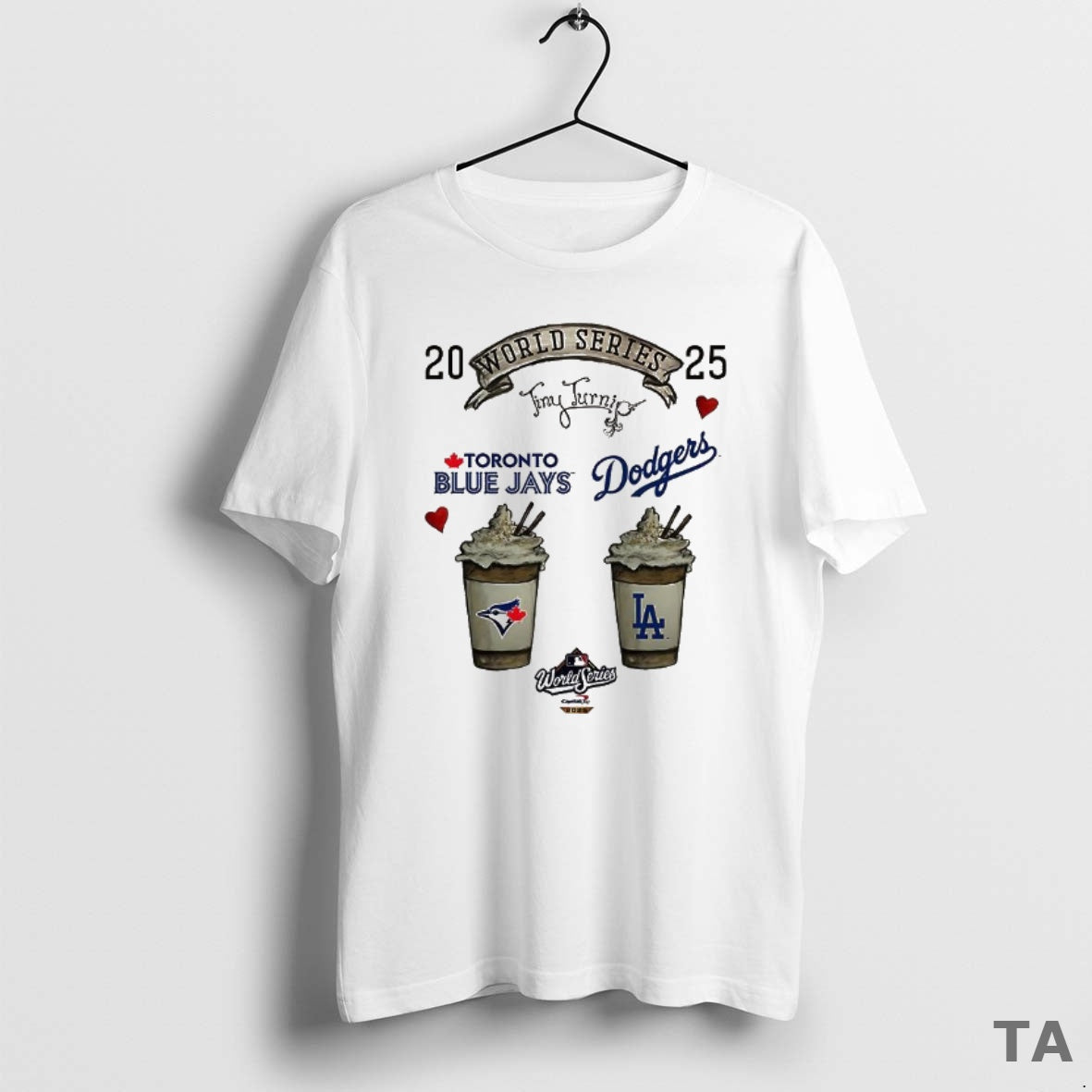 Top Toronto Blue Jays Vs Los Angeles Dodgers World Series 2025 Fresh Cream Coffee T-Shirts, Hoodie, Sweatshirt