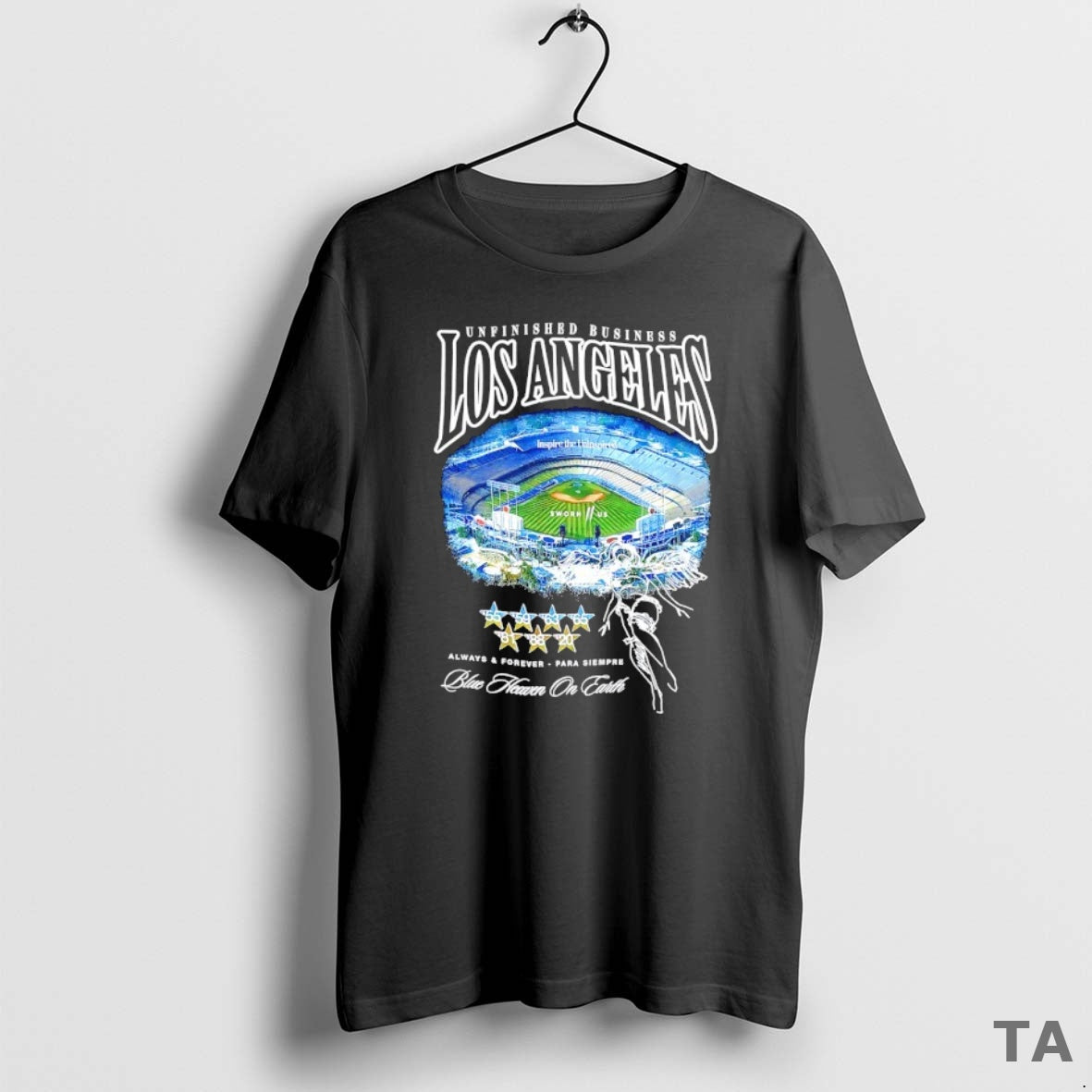 Top Unfinished Business Los Angeles Dodgers 2025 World Series Champions Blue Heaven On Earth T-Shirts, Hoodie, Sweatshirt