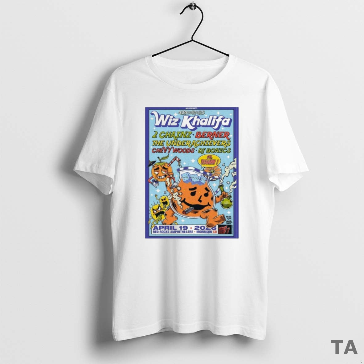 Top Wiz Khalifa April 19 2026 Red Rocks Park And Amphitheatre Morrison Co T-Shirts, Hoodie, Sweatshirt | InkNestWear.com