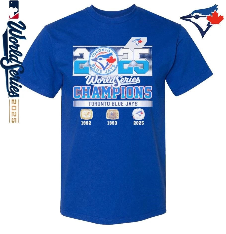 Toronto Blue Jays 2025 World Series Champions 1992 1993 2025 T-Shirt