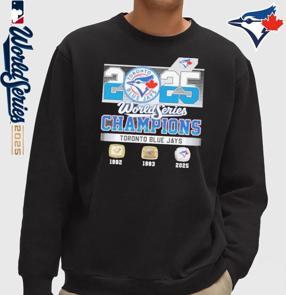 Toronto Blue Jays 2025 World Series Champions 1992 1993 2025 T-Shirt