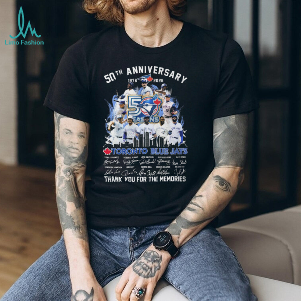 Toronto Blue Jays 50th Anniversary 1976 2026 Legends Signatures T Shirt