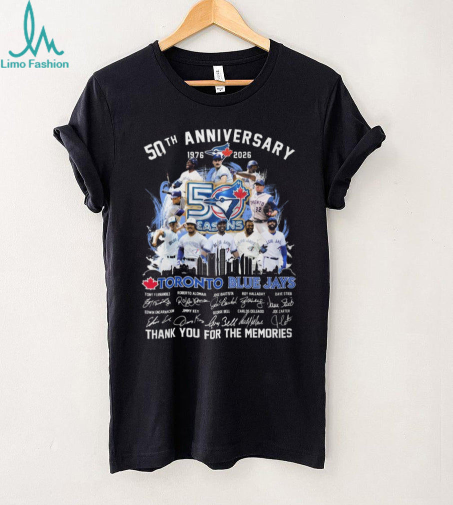 Toronto Blue Jays 50th Anniversary 1976 2026 Legends Signatures T Shirt