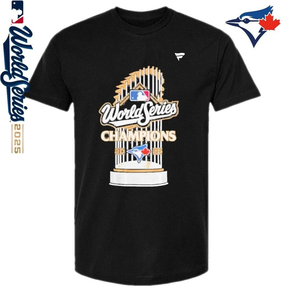 Toronto Blue Jays Trophy 2025 World Series Champions Grapich T-Shirt