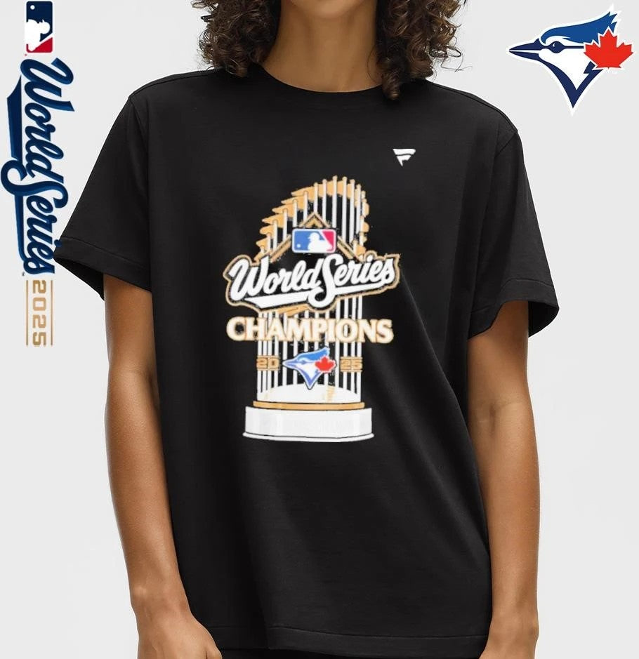 Toronto Blue Jays Trophy 2025 World Series Champions Grapich T-Shirt