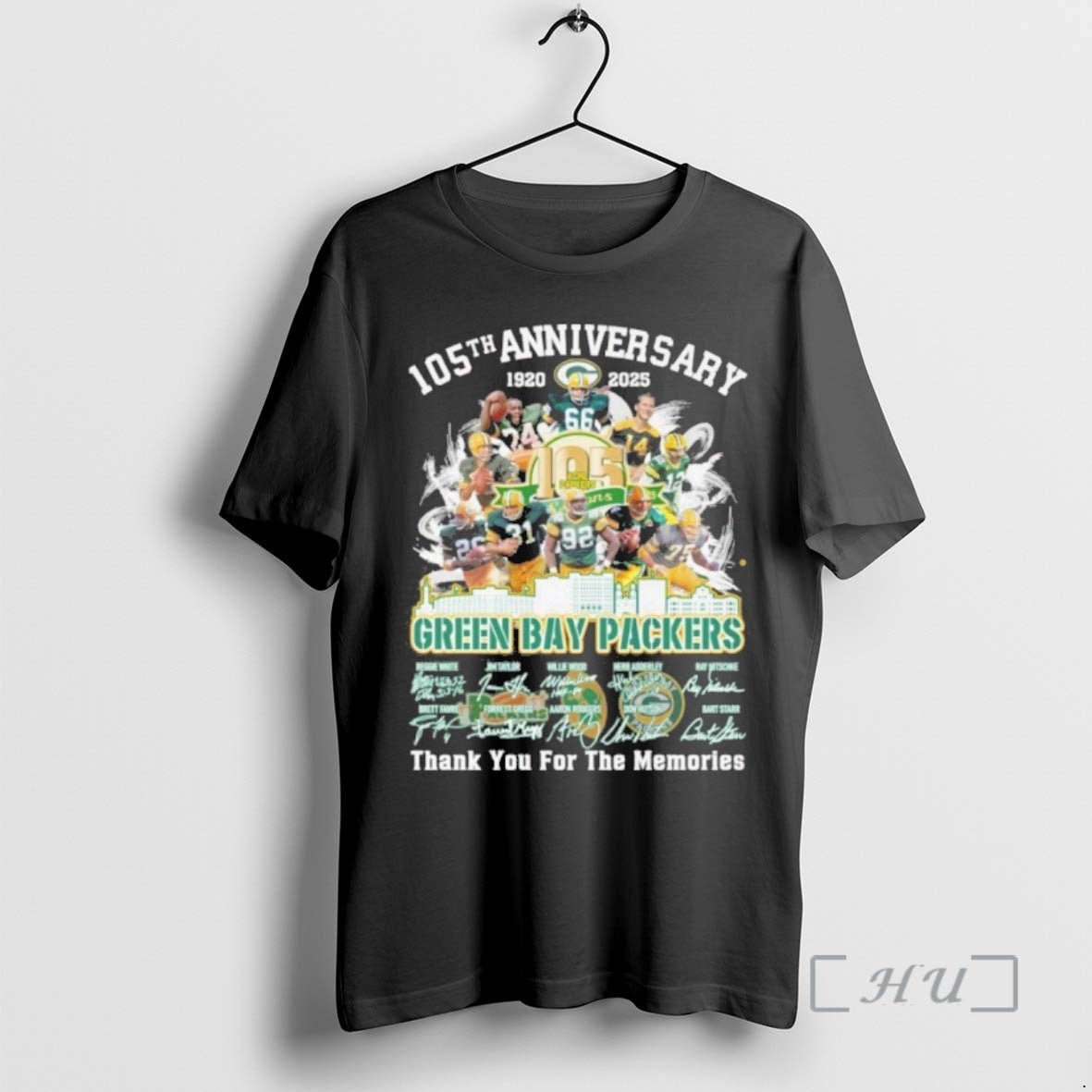 Trending 105 Th Anniversary 1920 2025 Team Player Green Bay Packers Signature Thank You For T-Shirts, Hoodie, Sweatshirt
