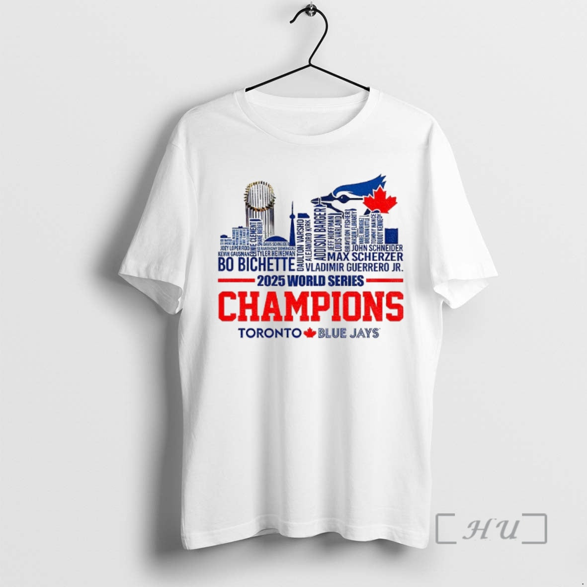 Trending 2025 Toronto Blue Jays World Series Champions Players Name City Skyline T-Shirts, Hoodie, Sweatshirt