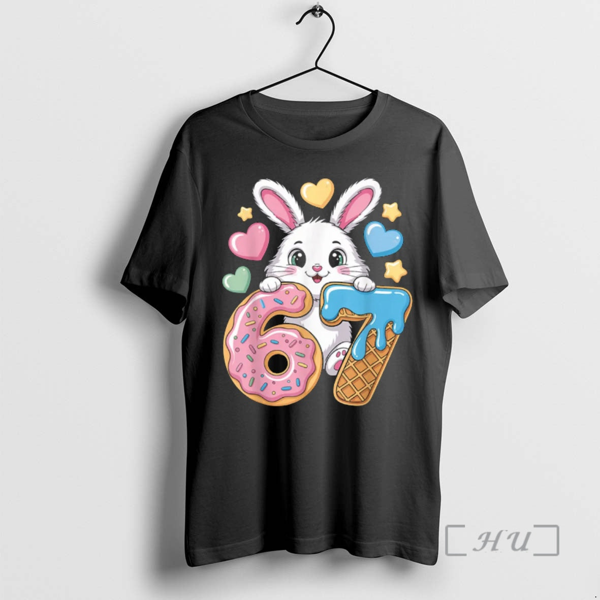 Trending 6 7 Bunny Ice Cream Drip Cool Meme 67 Funny Rabbit Six Seven Premium T-Shirts, Hoodie, Sweatshirt | InkNestWear.com