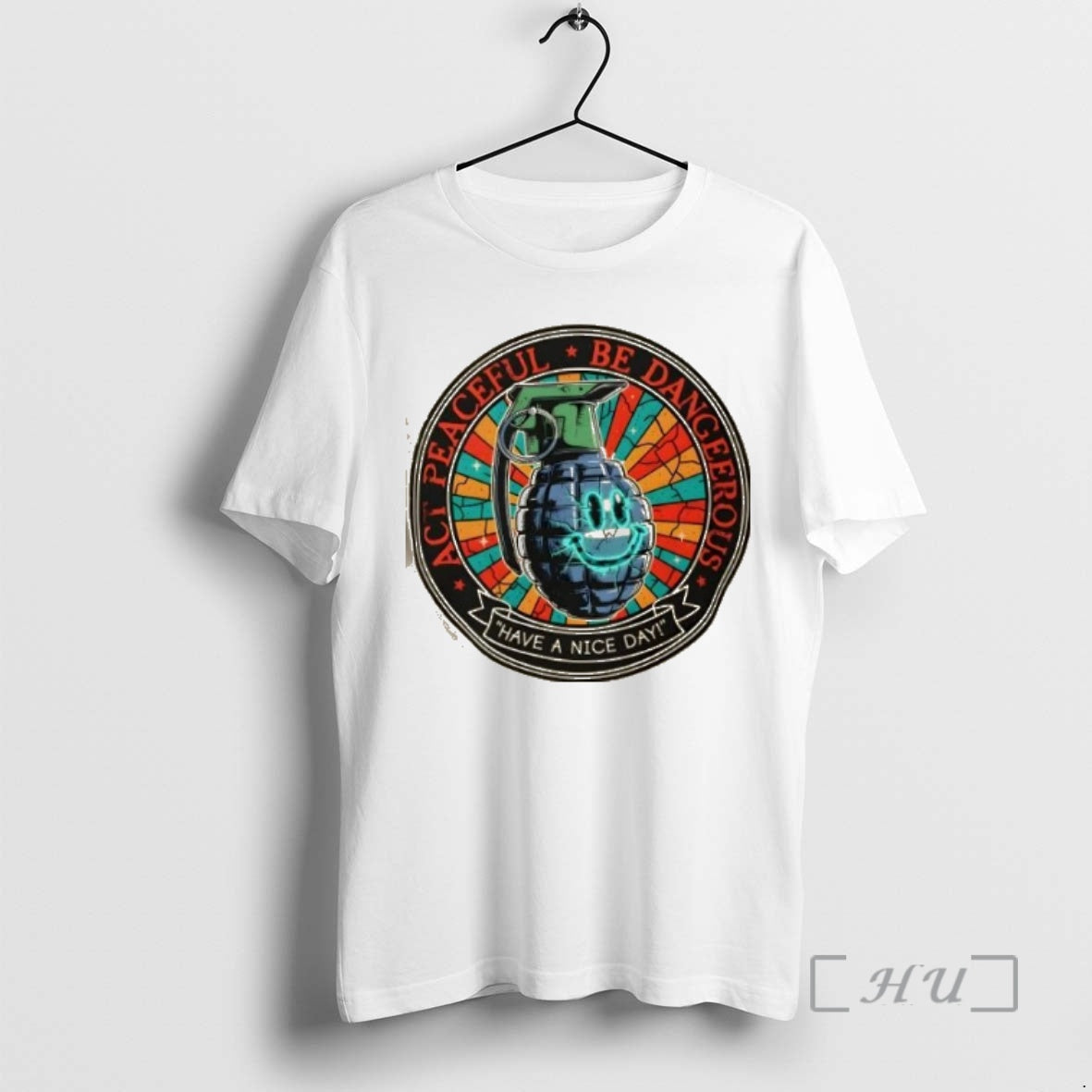 Trending Act Peaceful Be Dangerous Dark Humor Grenade T-Shirts, Hoodie, Sweatshirt | InkNestWear.com