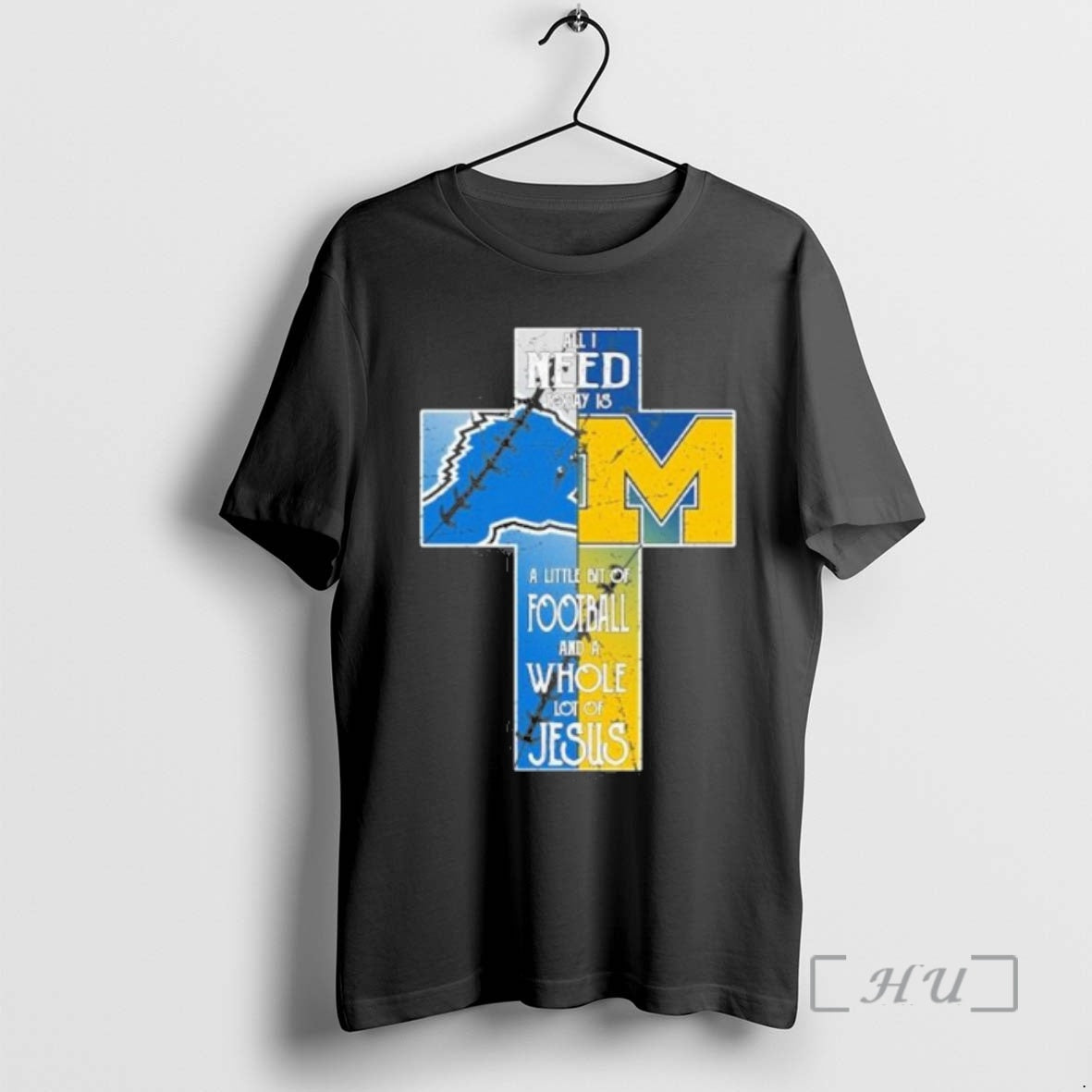 Trending All I Need Today Is A Little Bit Of Lions And Wolverines A Whole T-Shirts, Hoodie, Sweatshirt | InkNestWear.com