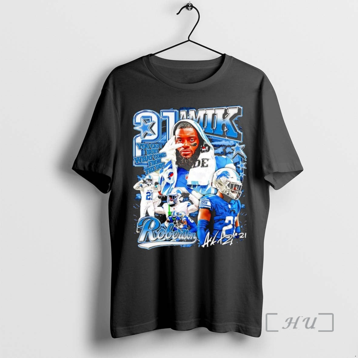 Trending Amik Robertson You Cant Bury What Comes From The Dirt Detroit Lions Premium T-Shirts, Hoodie, Sweatshirt