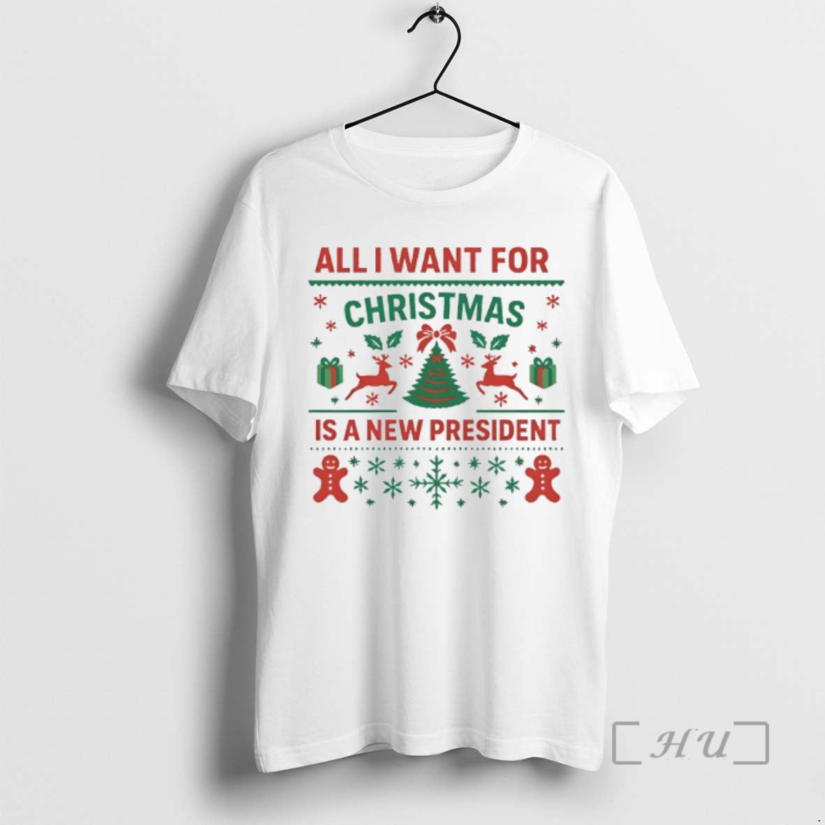Trending Anti Trump All I Want For Christmas Is A New President Premium T Shirts Hoodie, Sweatshirt | InkNestWear.com