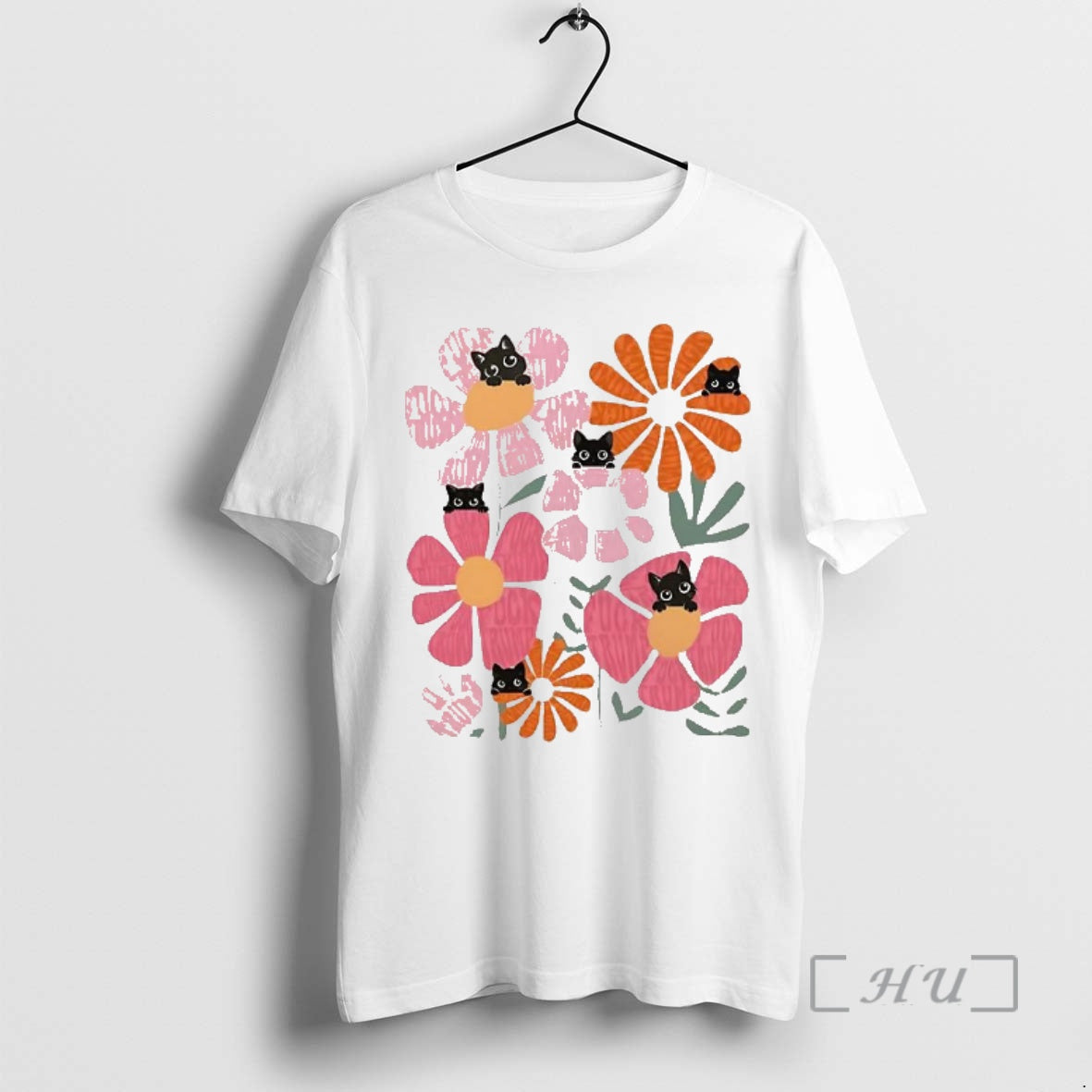 Trending Anti Trump Black Cat Behind Flower T-Shirts, Hoodie, Sweatshirt | InkNestWear.com
