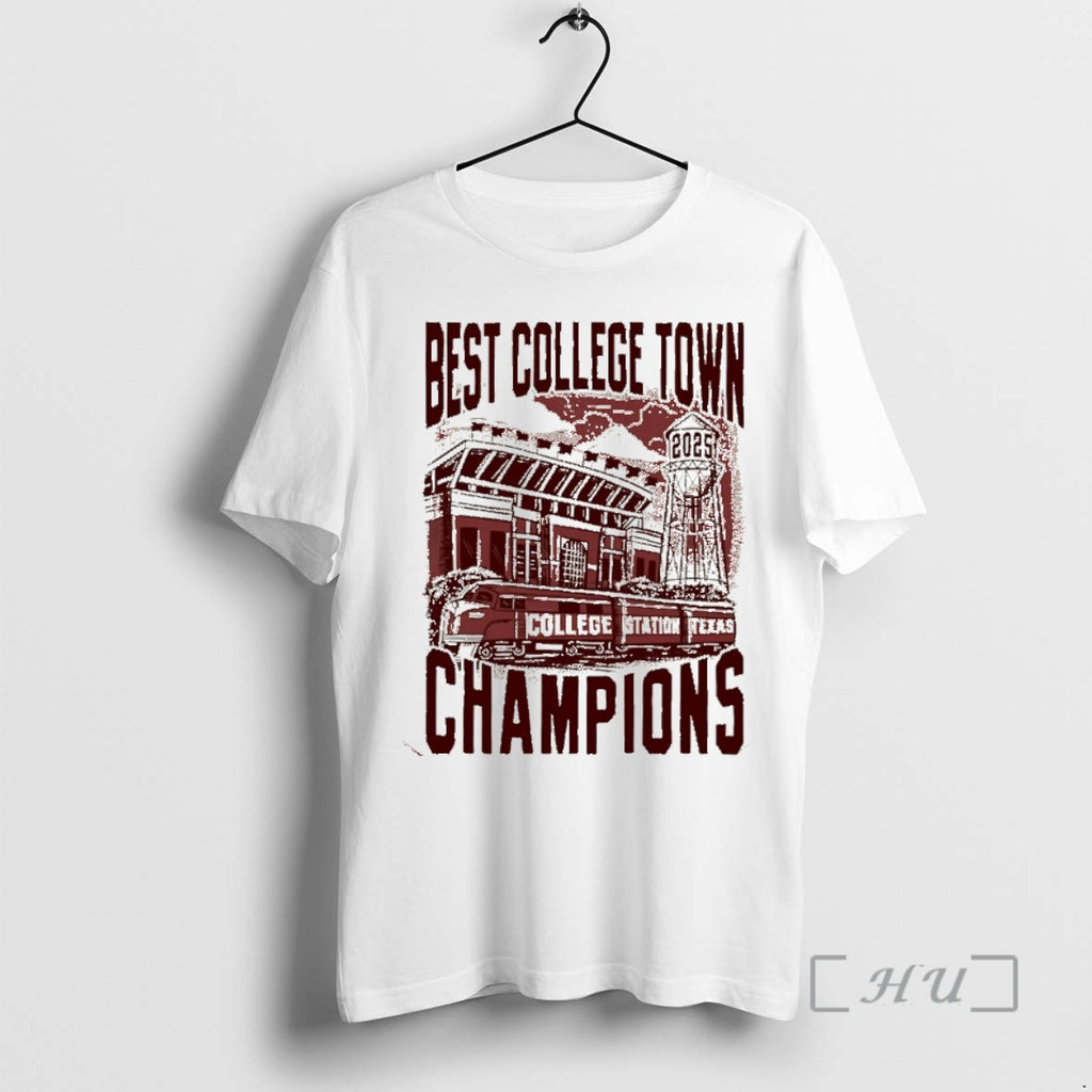 Trending Best College Town 2025 Champions College Station Texas Christmas T-Shirts, Hoodie, Sweatshirt | InkNestWear.com
