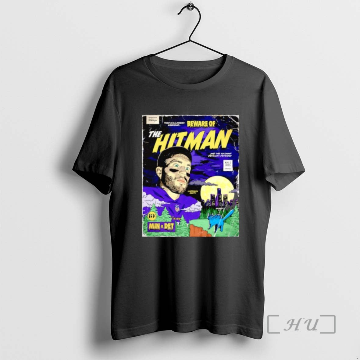 Trending Beware Of The Hitman Minnesota Vikings Halloween Weekend November 2nd 2025 At Ford Field T-Shirts, Hoodie,...