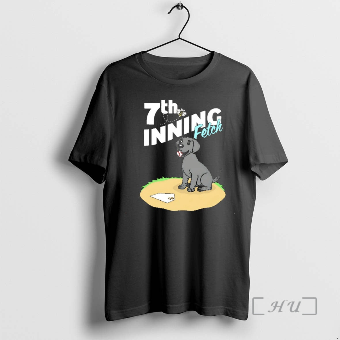 Trending Black Lab Dog 7th Inning Fetch Cartoons Baseball Christmas T-Shirts, Hoodie, Sweatshirt | InkNestWear.com