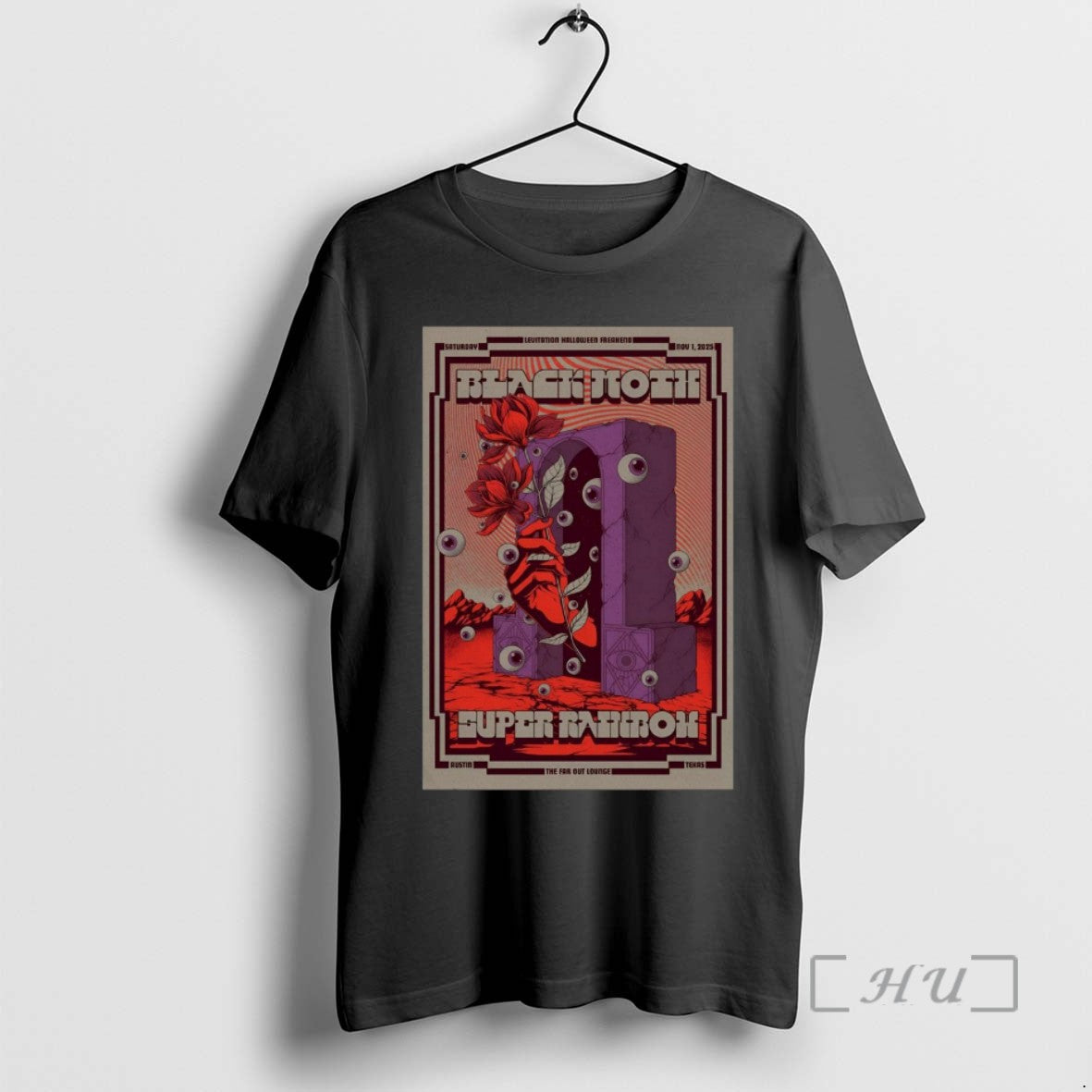Trending Black Moth Super Rainbow Far Out Lounge Stage Austin Tx November T-Shirts, Hoodie, Sweatshirt