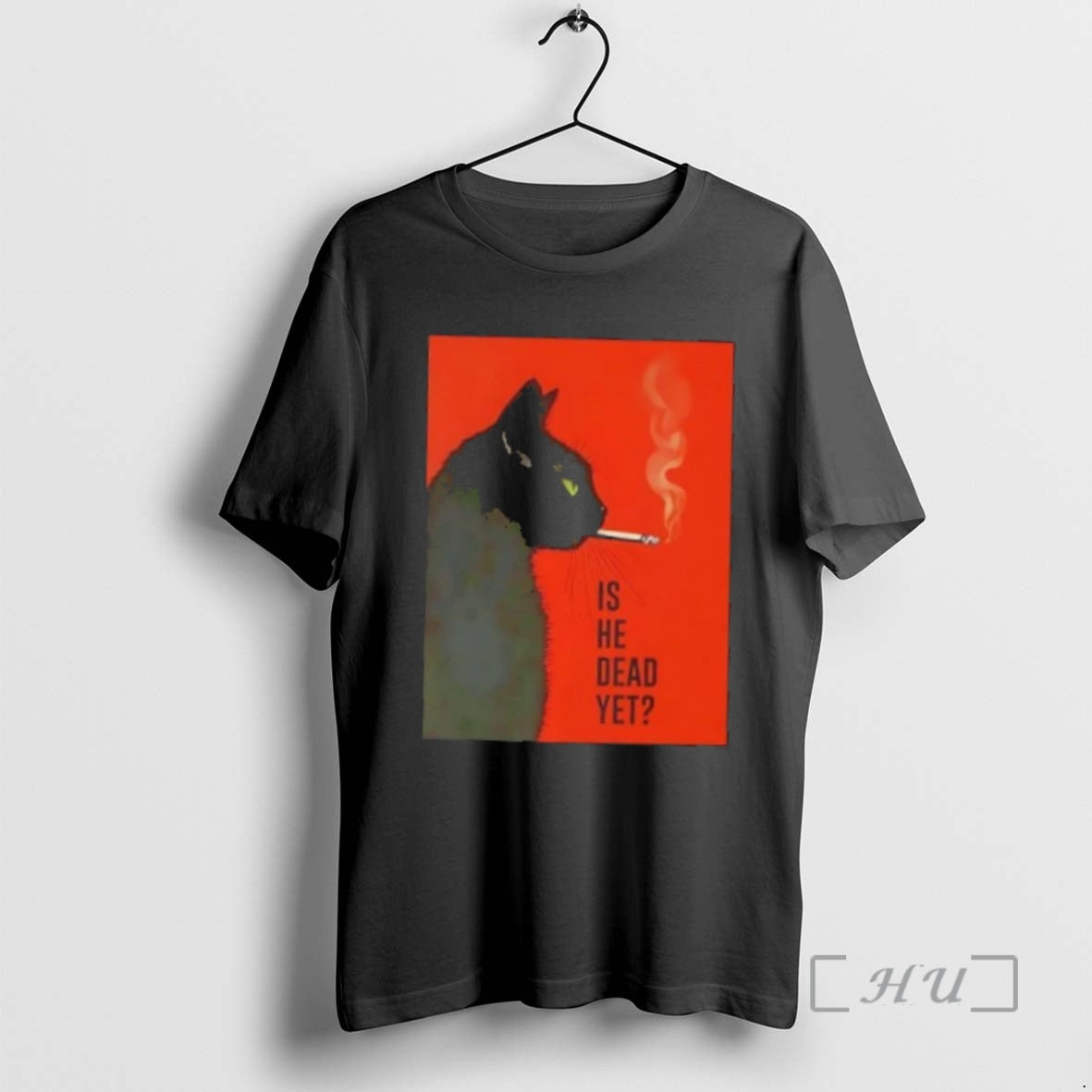 Trending Black Cat Smoking Is He Dead Yet T-Shirts, Hoodie, Sweatshirt | InkNestWear.com