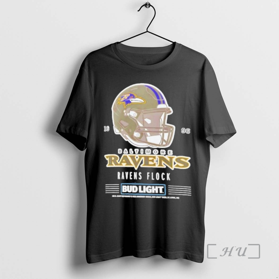 Trending Bud Light X Baltimore Ravens Ravens Flock Helmet T-Shirts, Hoodie, Sweatshirt | InkNestWear.com