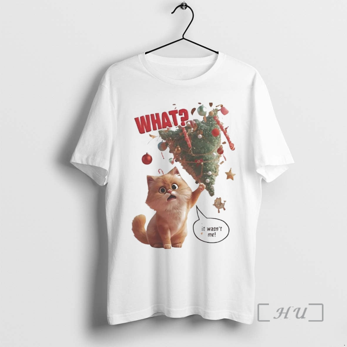 Trending Cat Falling Christmas Tree What It Wasnt Me T-Shirts, Hoodie, Sweatshirt | InkNestWear.com