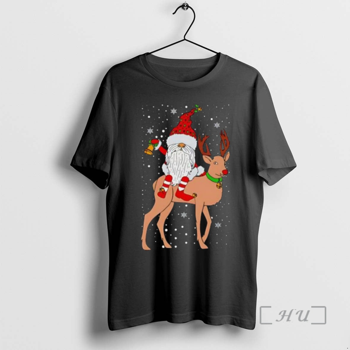 Trending Christmas Holiday Gnome Riding Reindeer T-Shirts, Hoodie, Sweatshirt | InkNestWear.com