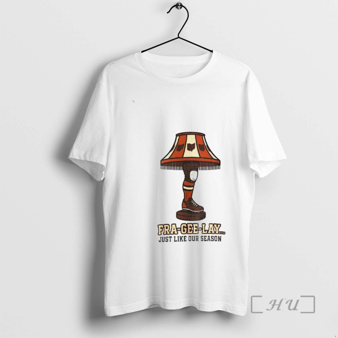 Trending Cleveland Browns Festive Football Holiday Fra Gee Lay Just Like Our Season Premium T-Shirts, Hoodie, Sweatshirt