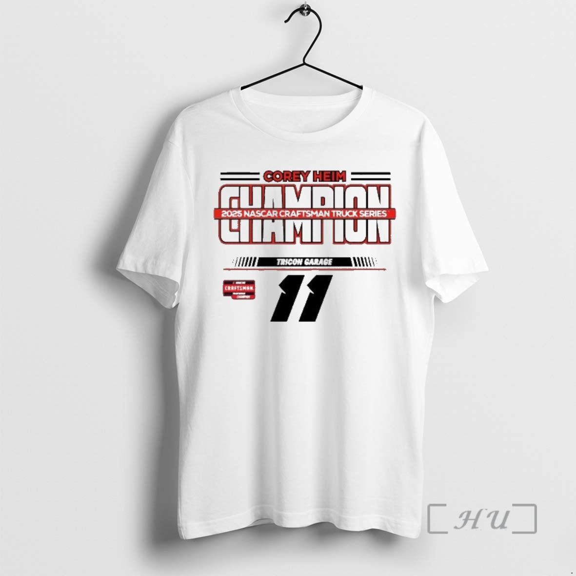 Trending Corey Heim Checkered Flag Sports Black 2025 Nascar Craftsman Truck Series Champion Premium T-Shirts, Hoodie,...