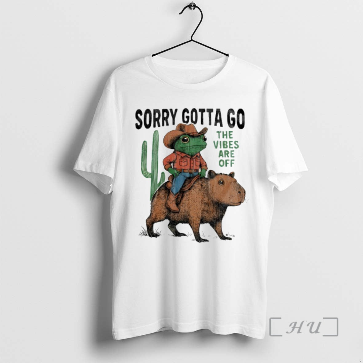 Trending Cowboy Frog Riding Capybara The Vibes Are Off T-Shirts, Hoodie, Sweatshirt | InkNestWear.com