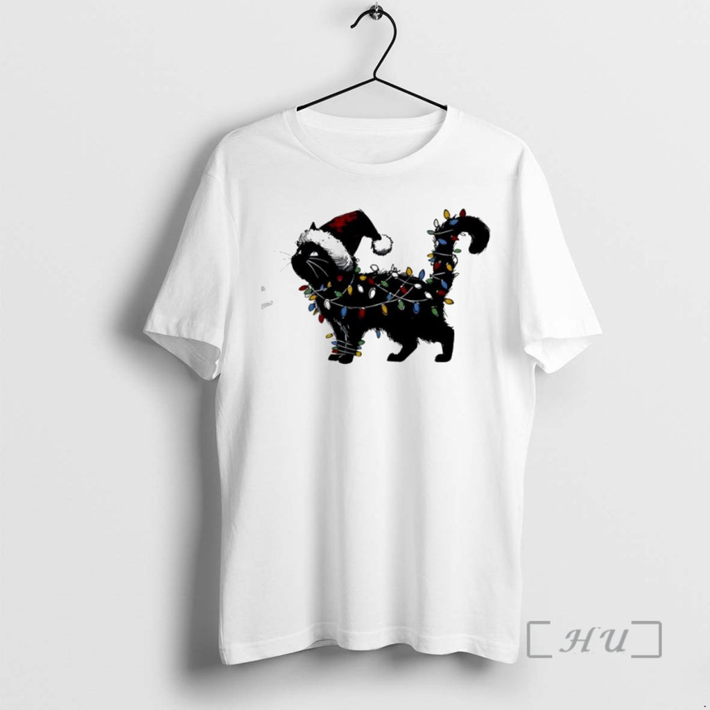 Trending Cute Cat Christmas Lights T-Shirts, Hoodie, Sweatshirt | InkNestWear.com