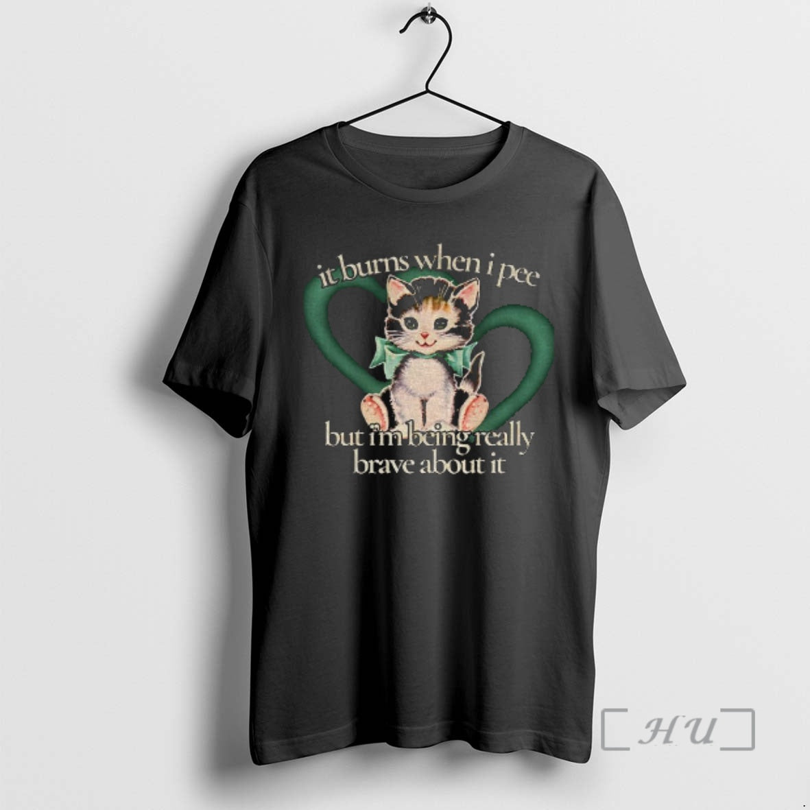 Trending Cute Cat It Burns When I Pie Im Being Really Brave About It Premium T-Shirts, Hoodie, Sweatshirt | InkNestWear.com