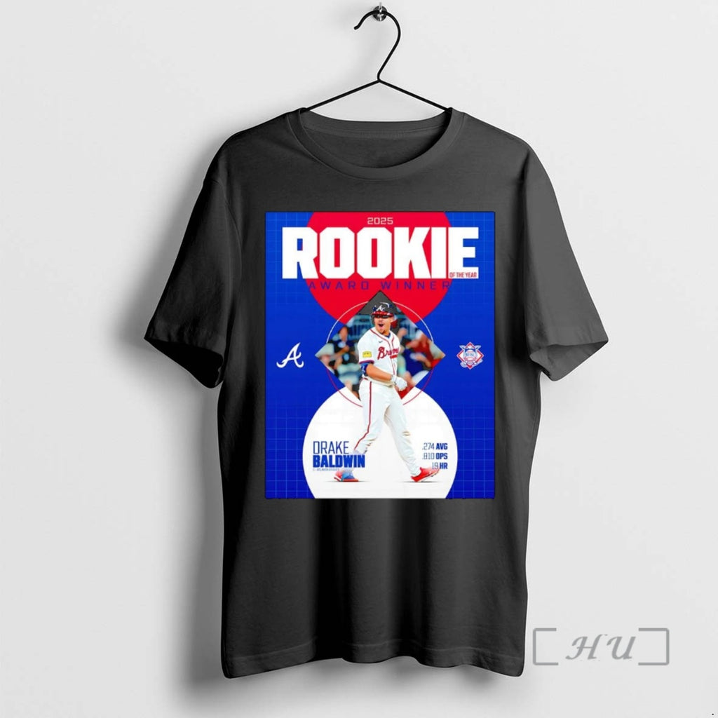 Trending Drake Baldwin 2025 Rookie Of The Year Award Winner T-Shirts, Hoodie, Sweatshirt | InkNestWear.com