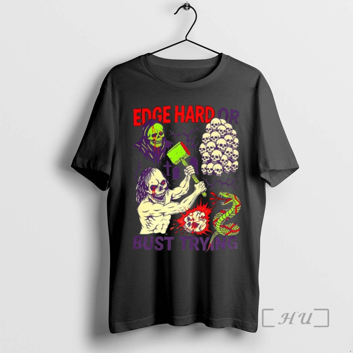 Trending Edge Hard Or Bust Trying Horror T-Shirts, Hoodie, Sweatshirt | InkNestWear.com