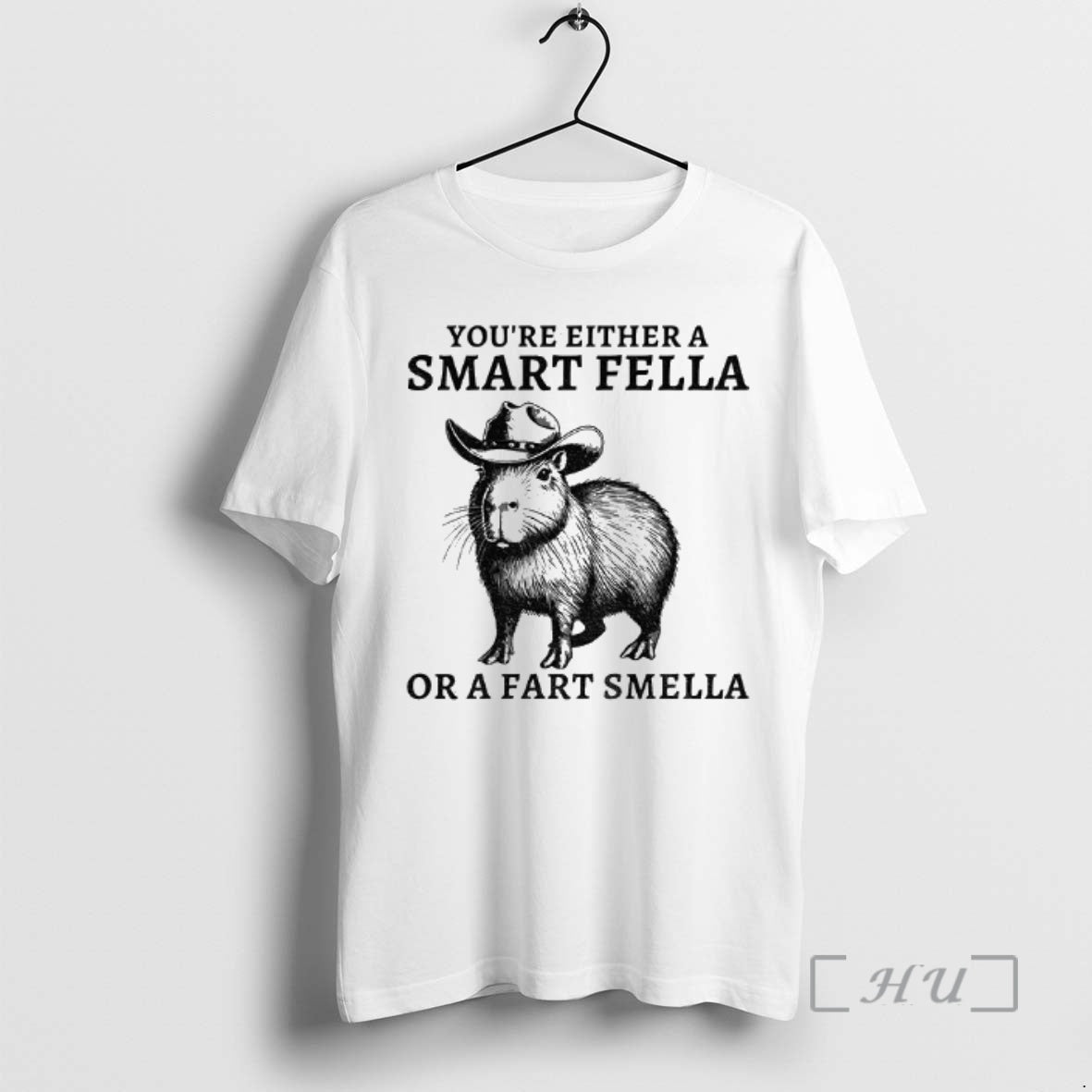 Trending Fella Capybara 90s Youre Either Smart Fella Fart Smella T-Shirts, Hoodie, Sweatshirt